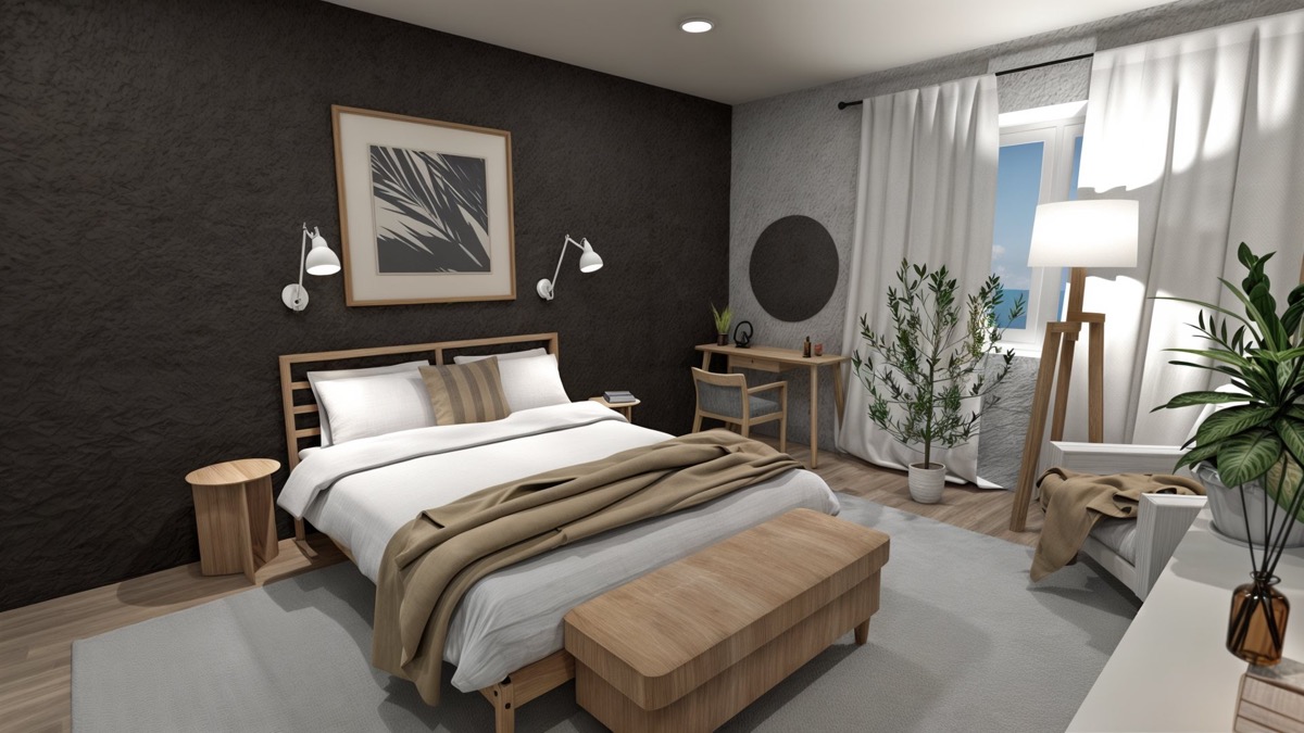 Native render of the bedroom